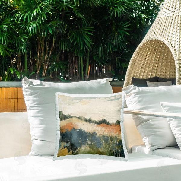 Stupell Industries Irena Orlov | Abstract Neutral Landscape Printed Throw Pillow