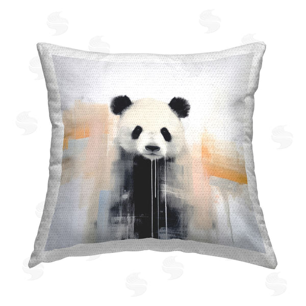 Stupell Industries Irena Orlov | Abstract Panda Bear Printed Throw Pillow