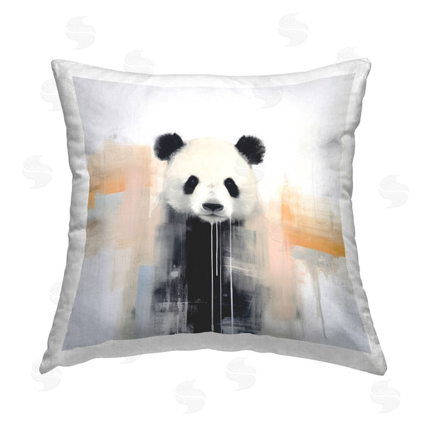 stupell industries Irena Orlov | Abstract Panda Bear Printed Throw Pillow
