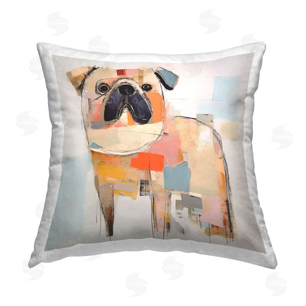 stupell industries Irena Orlov | Abstract Patterned Pug Printed Throw Pillow