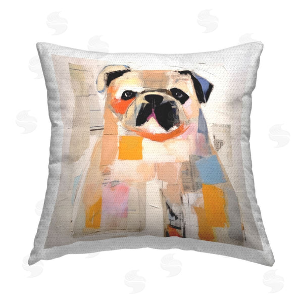 Stupell Industries Irena Orlov | Abstract Pug Dog Printed Throw Pillow