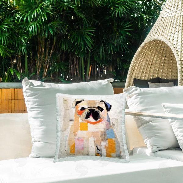 Stupell Industries Irena Orlov | Abstract Pug Dog Printed Throw Pillow