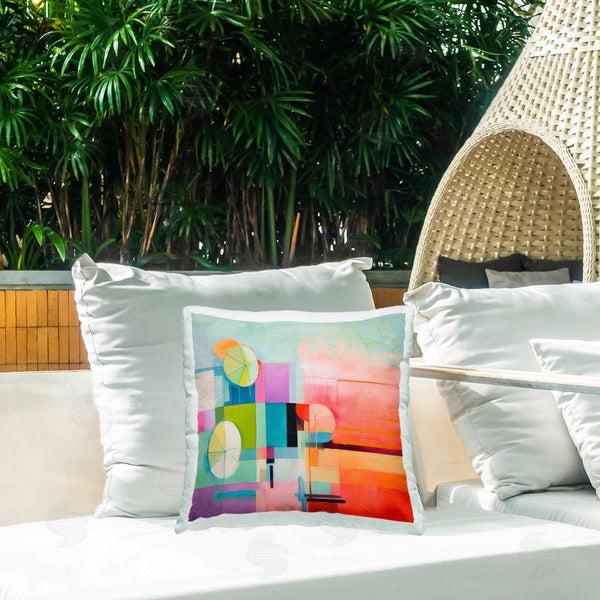 Stupell Industries Irena Orlov | Beach Umbrellas Abstraction Printed Throw Pillow