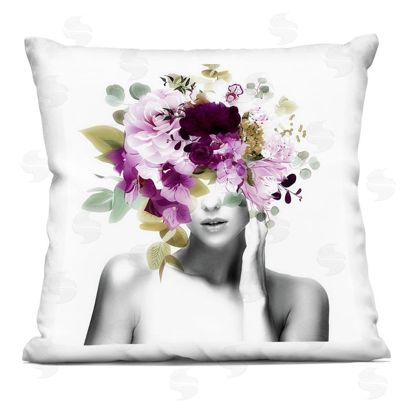 stupell industries Irena Orlov | Blooming Purple Flowers Woman Printed Throw Pillow