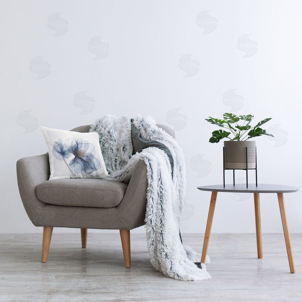 Stupell Industries Irena Orlov | Blue Modern Poppy Printed Throw Pillow