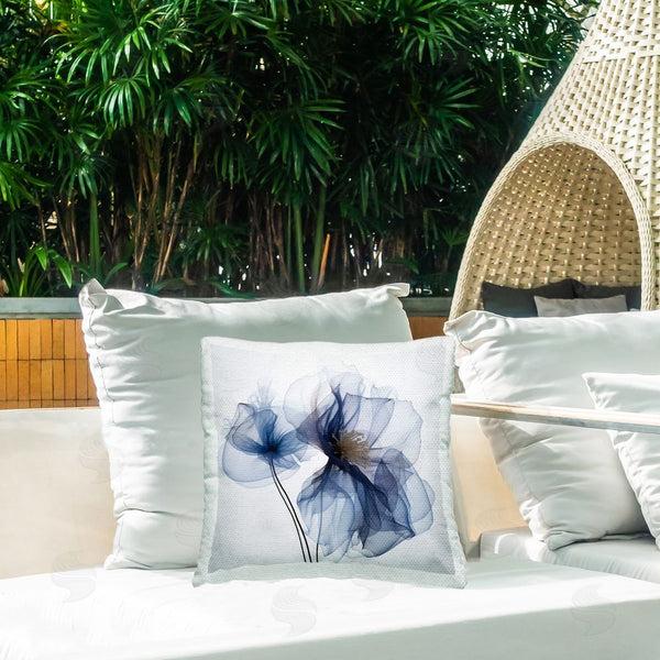 Stupell Industries Irena Orlov | Blue Modern Poppy Printed Throw Pillow