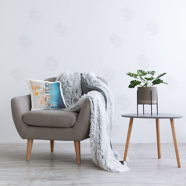 Stupell Industries Irena Orlov | Boat Harbor Aerial View Printed Throw Pillow