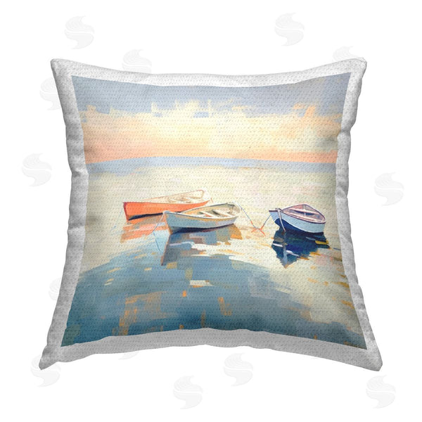 Stupell Industries Irena Orlov | Boats & Coastal Breeze Printed Throw Pillow
