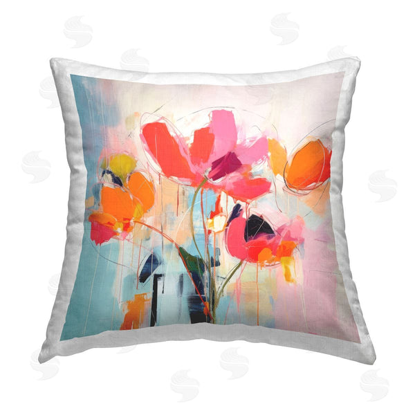 stupell industries Irena Orlov | Bold Abstract Flowers Printed Throw Pillow
