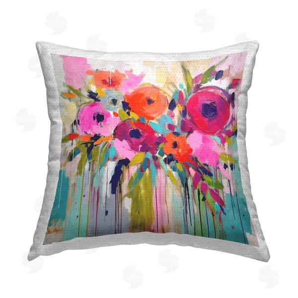 Stupell Industries Irena Orlov | Bold Drip Roses Printed Throw Pillow