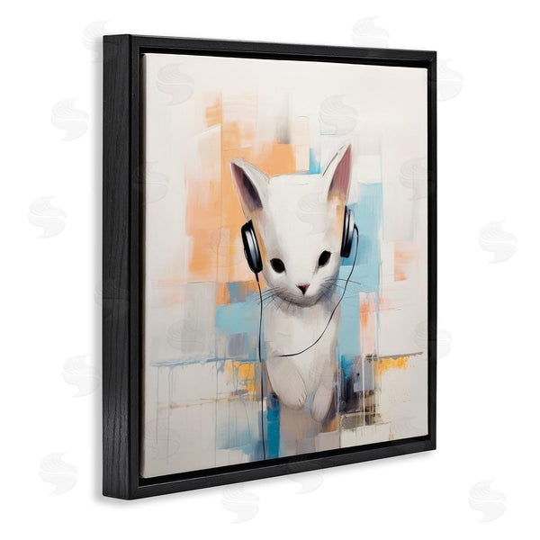 Stupell Industries Irena Orlov | Cat With Headphones Abstract