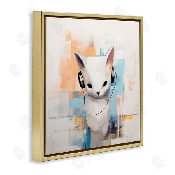 Stupell Industries Irena Orlov | Cat With Headphones Abstract