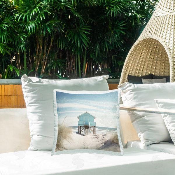 Stupell Industries Irena Orlov | Coastal Lookout Hut Printed Throw Pillow