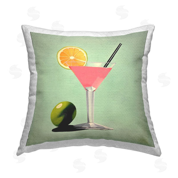 Stupell Industries Irena Orlov | Cocktail Bliss On Green Printed Throw Pillow