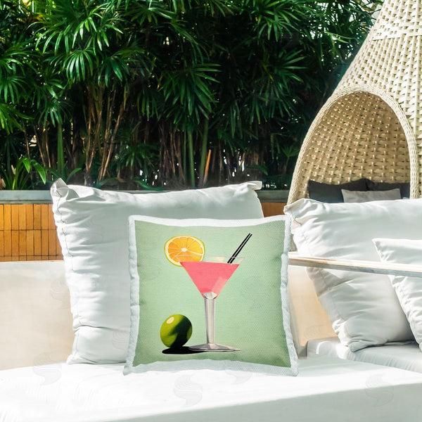 Stupell Industries Irena Orlov | Cocktail Bliss On Green Printed Throw Pillow