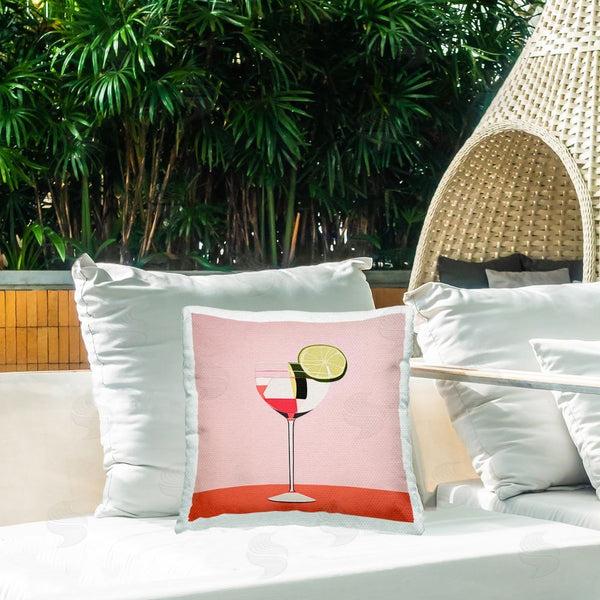 Stupell Industries Irena Orlov | Cocktail With Lime Printed Throw Pillow