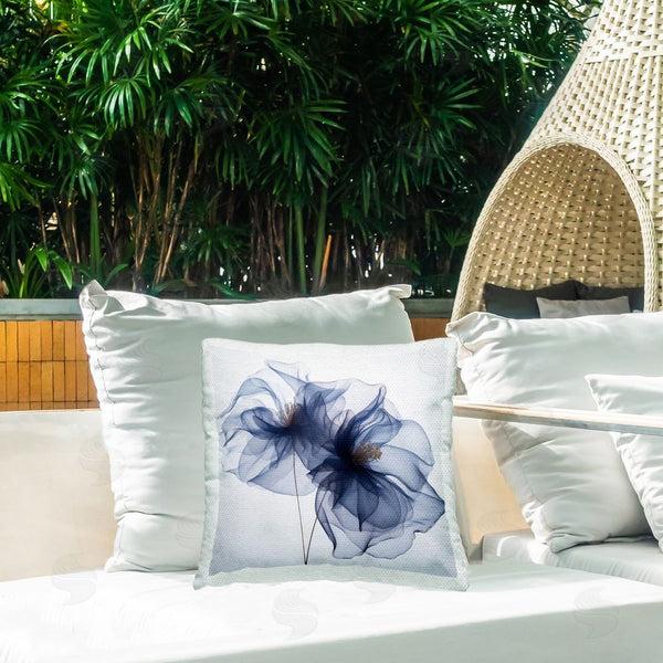 Stupell Industries Irena Orlov | Contemporary Blue Poppy Printed Throw Pillow