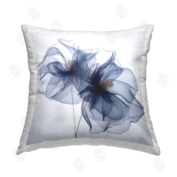 stupell industries Irena Orlov | Contemporary Blue Poppy Printed Throw Pillow