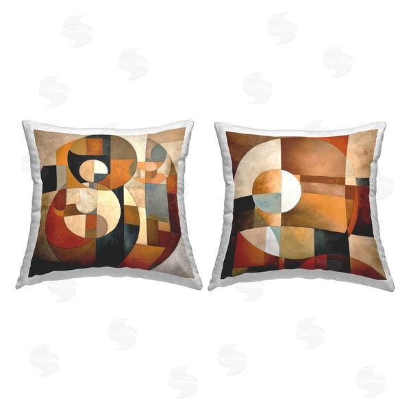 stupell industries Irena Orlov | Contemporary Earth Tones Printed Throw Pillow Set
