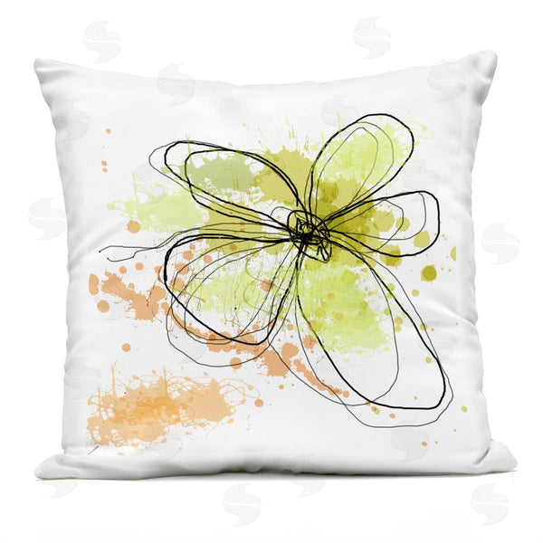 Stupell Industries Irena Orlov | Contemporary Flower Outline Abstract Printed Throw Pillow
