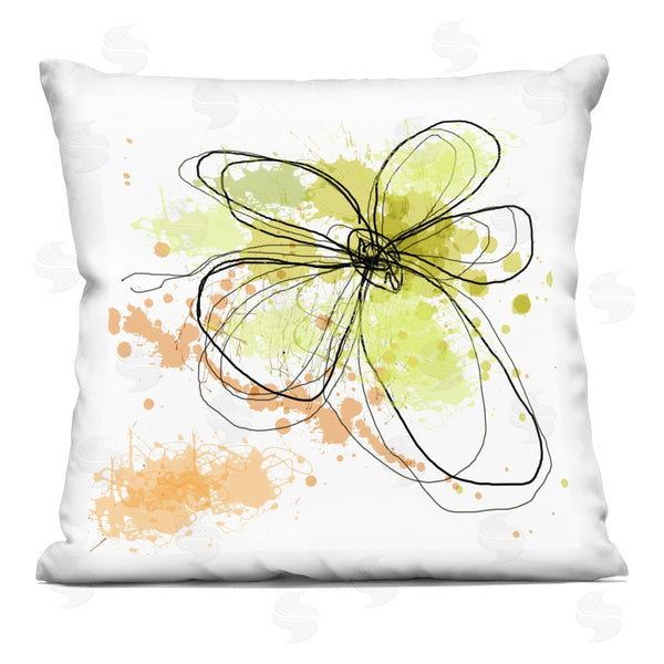 stupell industries Irena Orlov | Contemporary Flower Outline Abstract Printed Throw Pillow