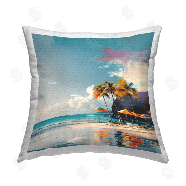 Stupell Industries Irena Orlov | Contemporary Shoreline Bliss Printed Throw Pillow