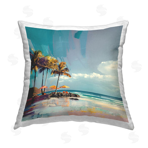 stupell industries Irena Orlov | Contemporary Shoreline Bliss Printed Throw Pillow