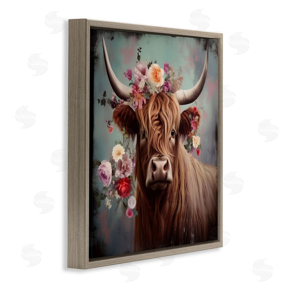 Stupell Industries Irena Orlov | Cow With Vintage Florals
