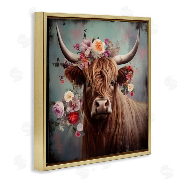 Stupell Industries Irena Orlov | Cow With Vintage Florals