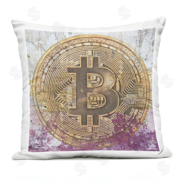 Stupell Industries Irena Orlov | Detailed Bitcoin Vintage Logo Printed Throw Pillow