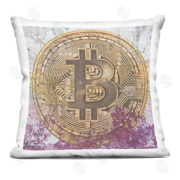 stupell industries Irena Orlov | Detailed Bitcoin Vintage Logo Printed Throw Pillow