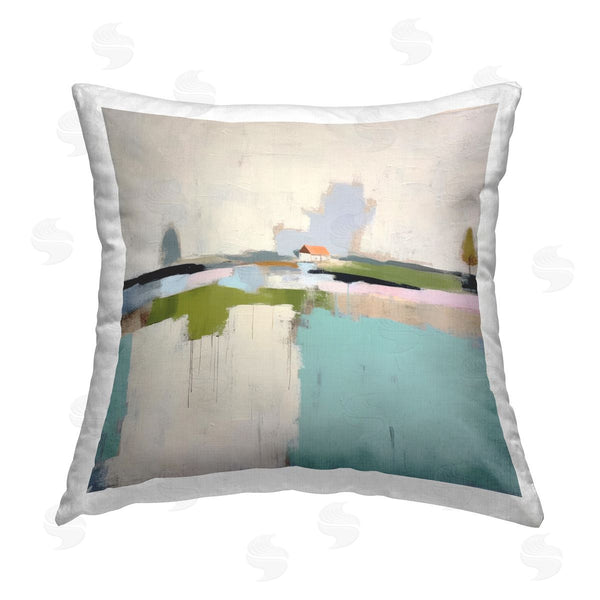stupell industries Irena Orlov | Distant Cottage Composition Printed Throw Pillow