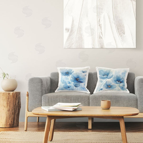 Stupell Industries Irena Orlov | Fading Blue Flower Petals Printed Throw Pillow Set