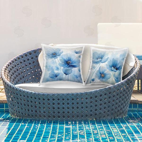 Stupell Industries Irena Orlov | Fading Blue Flower Petals Printed Throw Pillow Set