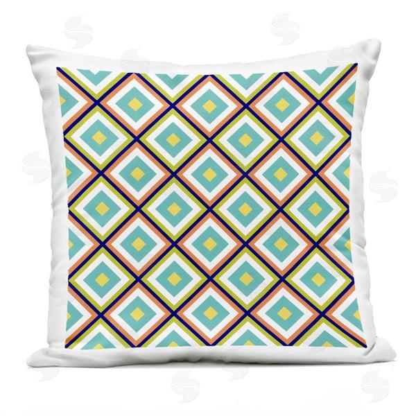 Stupell Industries Irena Orlov | Fun Blue Geometric Pattern Printed Throw Pillow