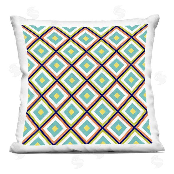 stupell industries Irena Orlov | Fun Blue Geometric Pattern Printed Throw Pillow