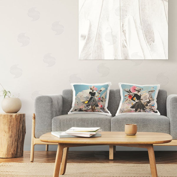 Stupell Industries Irena Orlov | Glam Fashion Figure Pose Printed Throw Pillow Set