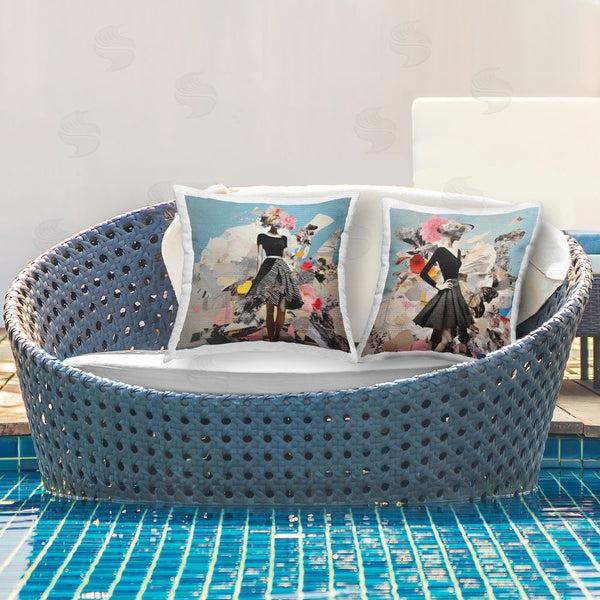 Stupell Industries Irena Orlov | Glam Fashion Figure Pose Printed Throw Pillow Set