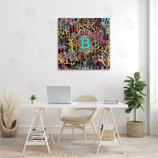 Stupell Industries Irena Orlov | Graffiti Street Style Bitcoin Symbol Wall Art