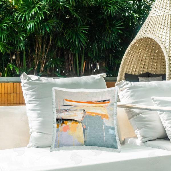 Stupell Industries Irena Orlov | Maritime Boat Scenery Printed Throw Pillow