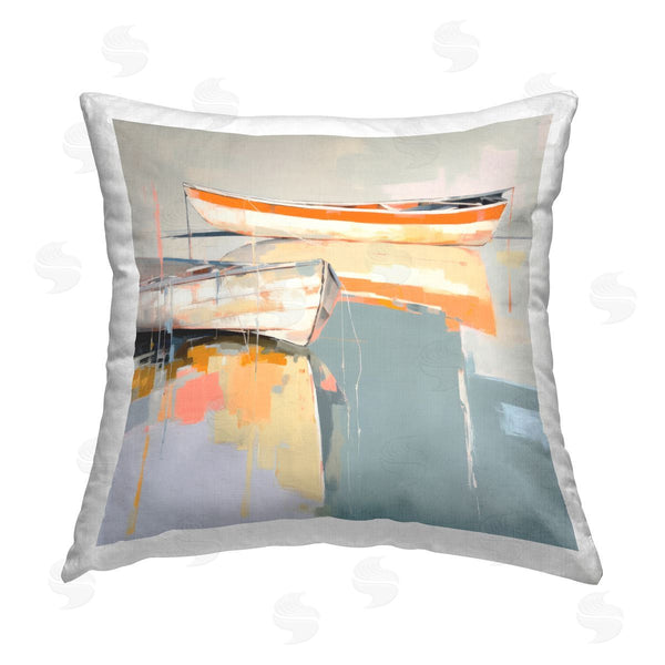 stupell industries Irena Orlov | Maritime Boat Scenery Printed Throw Pillow