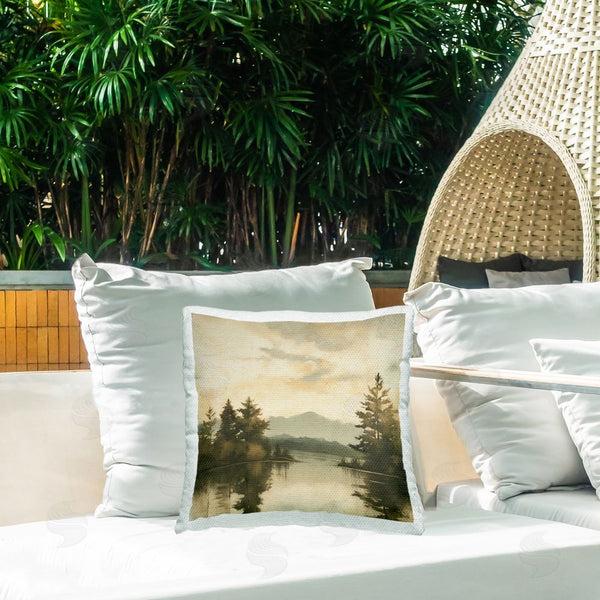Stupell Industries Irena Orlov | Misty Trees On Lake Printed Throw Pillow