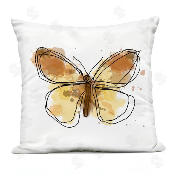 Stupell Industries Irena Orlov | Modern Butterfly Doodle Lines Printed Throw Pillow
