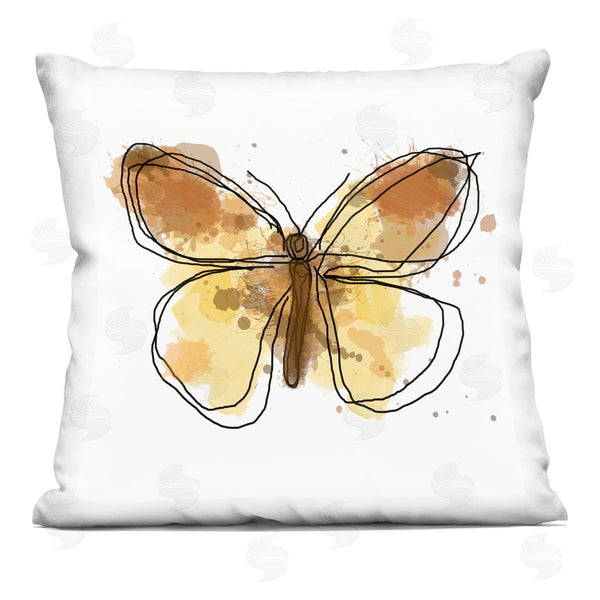 stupell industries Irena Orlov | Modern Butterfly Doodle Lines Printed Throw Pillow