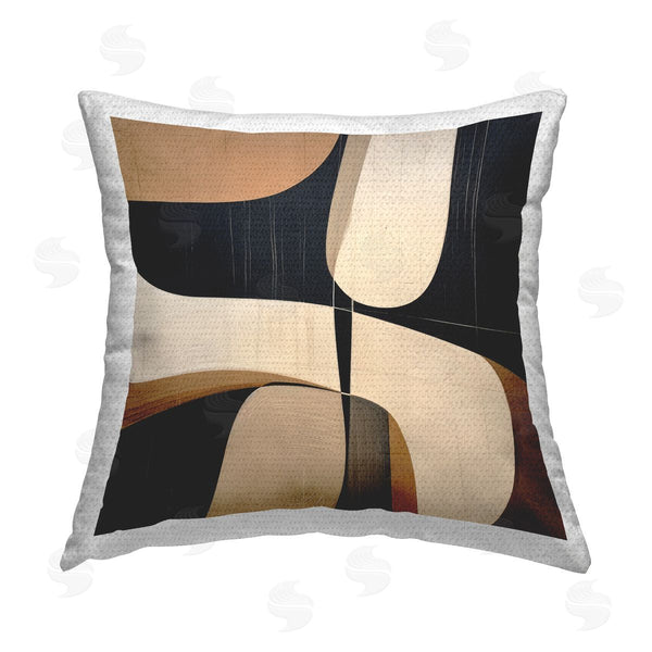 Stupell Industries Irena Orlov | Modern Curved Shapes Printed Throw Pillow
