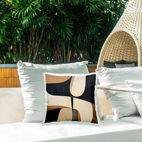 Stupell Industries Irena Orlov | Modern Curved Shapes Printed Throw Pillow