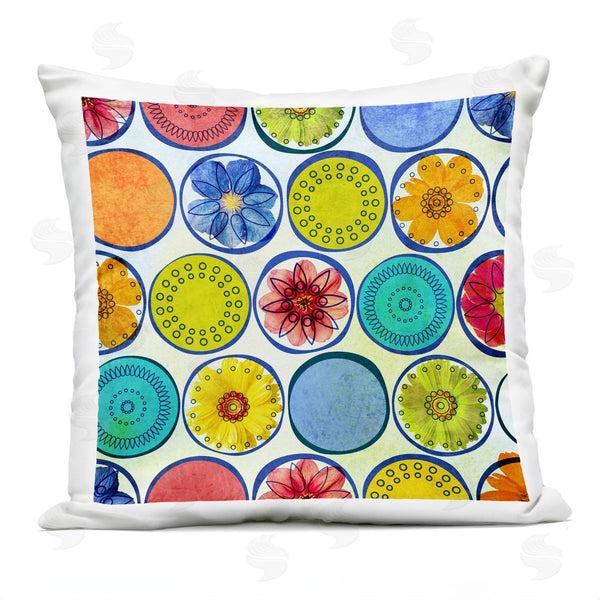 Stupell Industries Irena Orlov | Modern Floral Pattern Circles Printed Throw Pillow