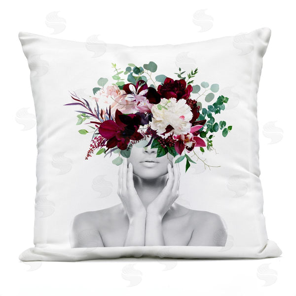 Stupell Industries Irena Orlov | Modern Flower Arrangement Woman Printed Throw Pillow
