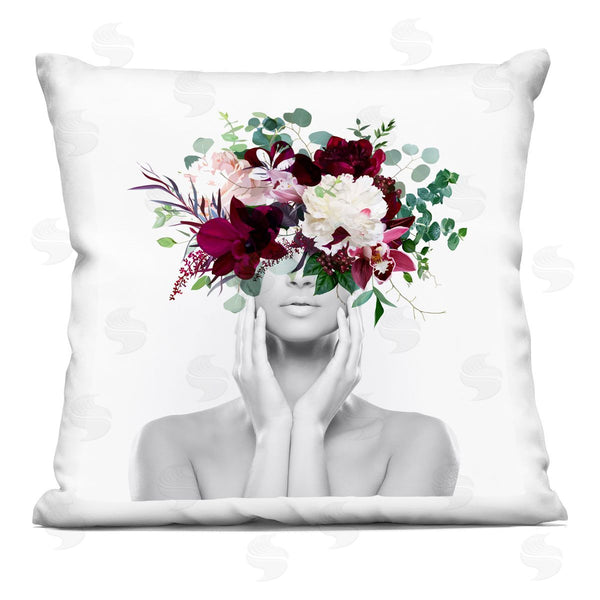 stupell industries Irena Orlov | Modern Flower Arrangement Woman Printed Throw Pillow