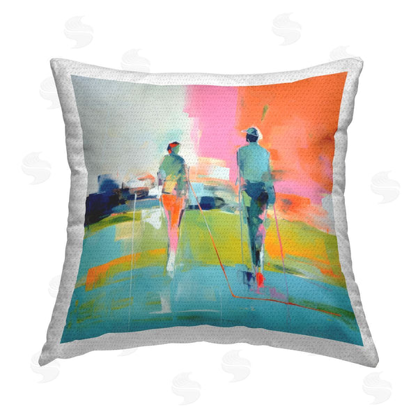 Stupell Industries Irena Orlov | Modern Golfers Scene Printed Throw Pillow